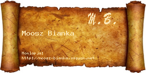 Moosz Bianka névjegykártya